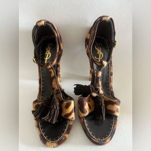 YSL Cheetah Calf Hair Heels